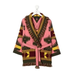 Gemusterte Strickjacke mit Gürtel>Alanui Outlet