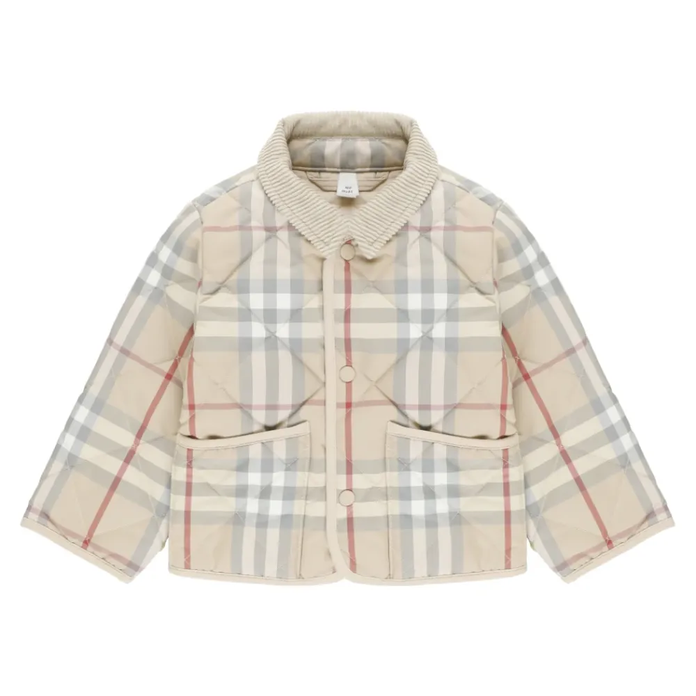 Gepolsterte Babyjacke mit Cordkragen>Burberry Best