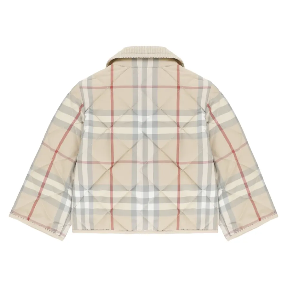 Gepolsterte Babyjacke mit Cordkragen>Burberry Best