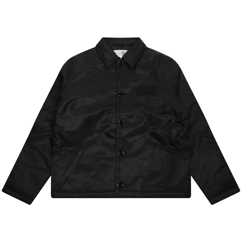 Gepolsterte Logo-Rückhemdjacke>MM6 Maison Margiela New