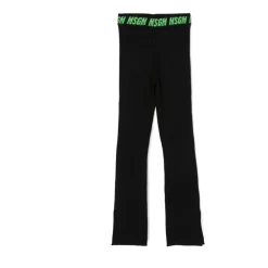 Gerippte Hose mit Logo-Detail>MSGM