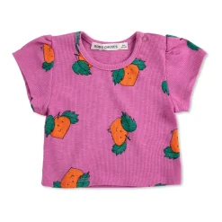 Geripptes T-Shirt mit Print>Bobo Choses Outlet
