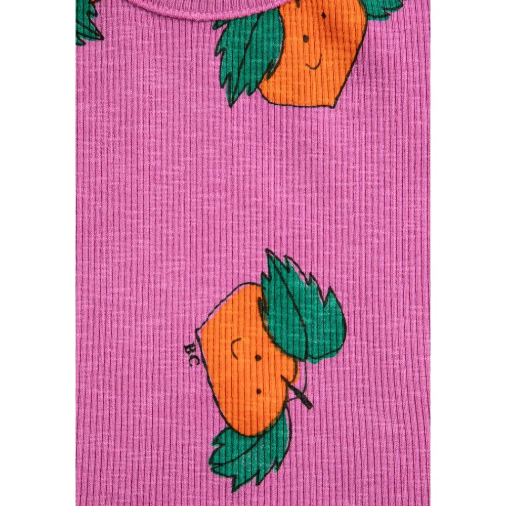 Geripptes T-Shirt mit Print>Bobo Choses Outlet