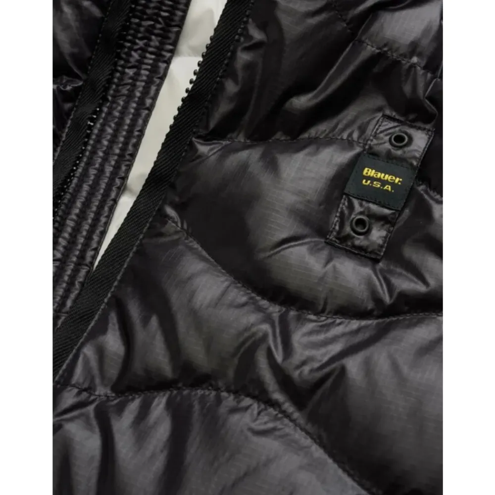 Gesteppte Micro-Rip Weste>Blauer Hot