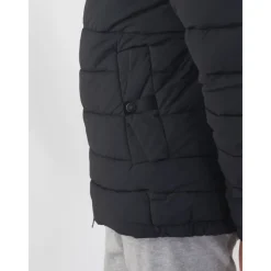 Gesteppte Nylon Fullzip Kapuzenjacke><noscript><img width=