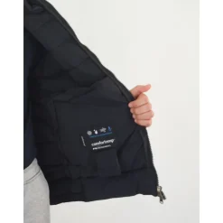 Gesteppte Nylon Fullzip Kapuzenjacke><noscript><img width=