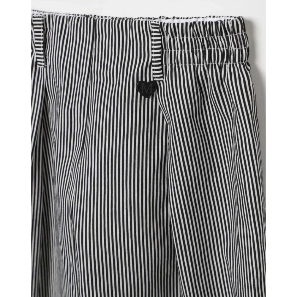 Gestreifte Hose mit weitem Bein>Monnalisa New