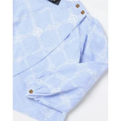 Gestreifte Nautische Seilprint Bluse><noscript><img width=