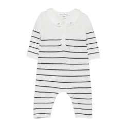 Gestreifter Strick Baby Strampler>Tartine et Chocolat Hot