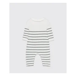 Gestreifter Strick Baby Strampler>Tartine et Chocolat Hot