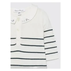 Gestreifter Strick Baby Strampler><noscript><img width=