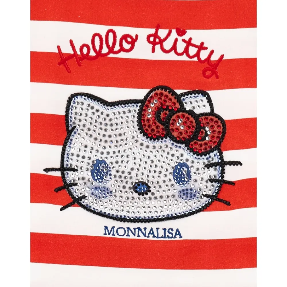 Gestreiftes Hello Kitty T-Shirt>Monnalisa Clearance