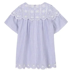 Gestreiftes Kleid mit gewelltem Saum>Chloé Discount