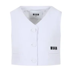 Gilet mit gesticktem Logo>MSGM New