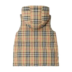 Gilet mit Kapuze und Karomuster>Burberry New