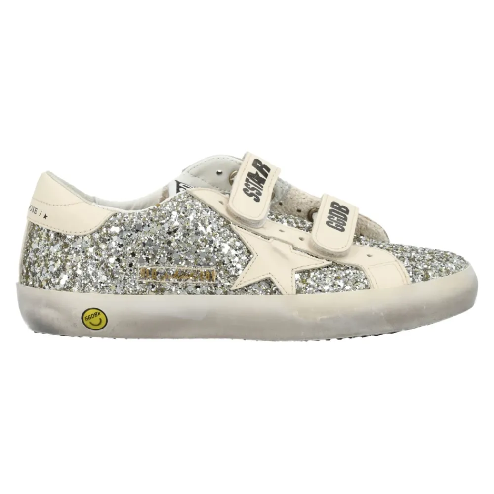 Glitter Sneakers Platimnum/cream AW25>Golden Goose Discount