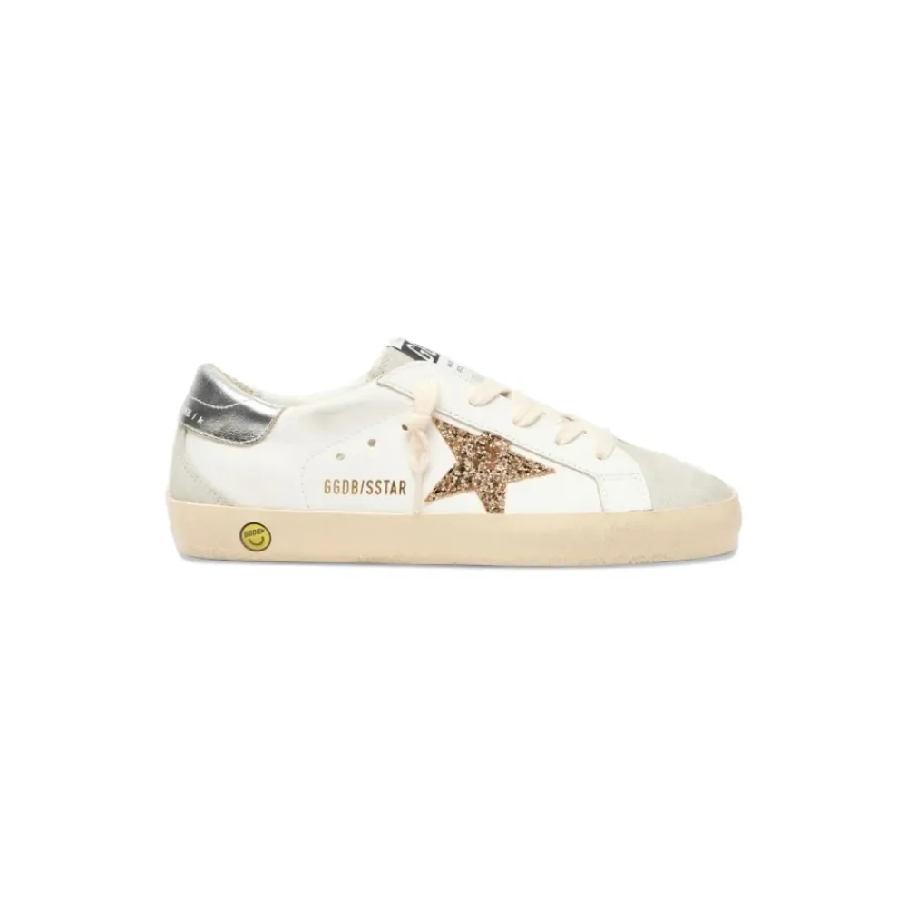 Glitter Star Leder-Sneakers>Golden Goose New