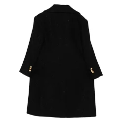 Glitzer Doppelreihiger Mantel Goldknöpfe>Balmain Sale