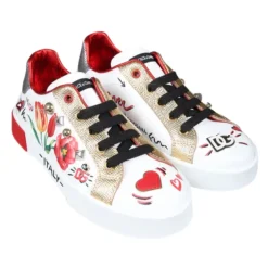 Graffiti Print Gem Sneakers><noscript><img width=