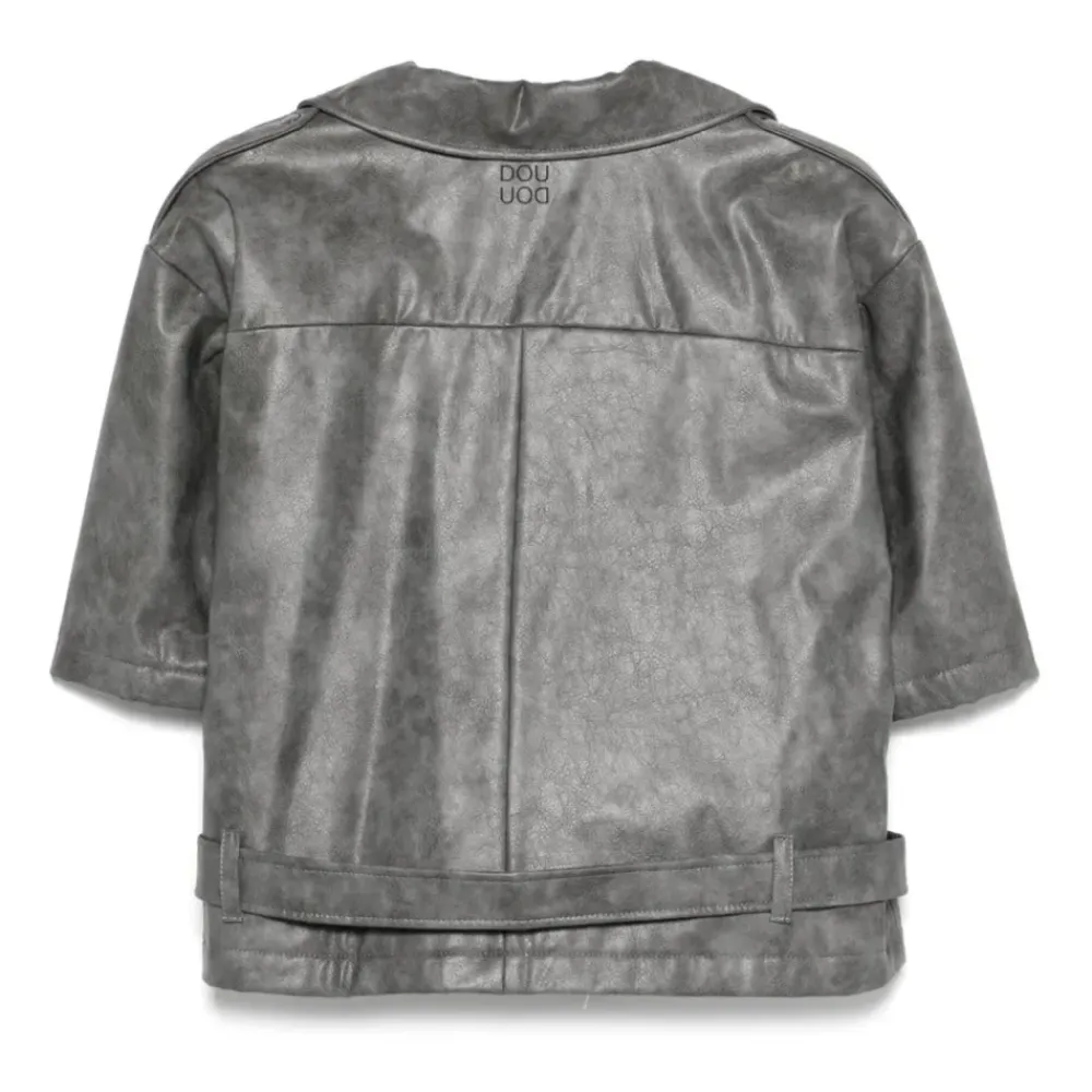 e Biker Lederjacke Reißverschluss Vorne>Douuod Woman Hot