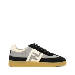 Graue Junior Wildleder Sneakers Gummisohle>Fendi Sale