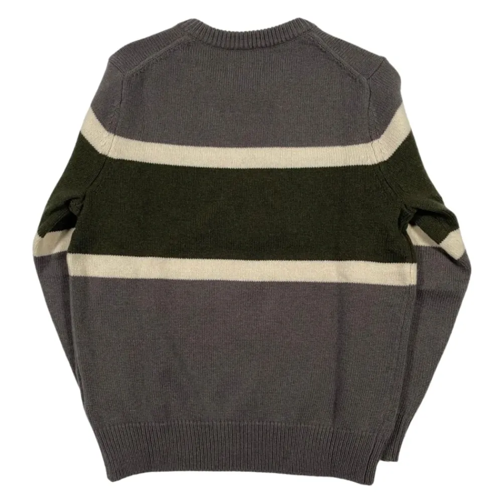 Grauer Rundhalspullover mit Logo-Stickerei>Sun68 Discount