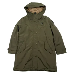 er langer Pelzgefütterter Kindermantel>Blauer New