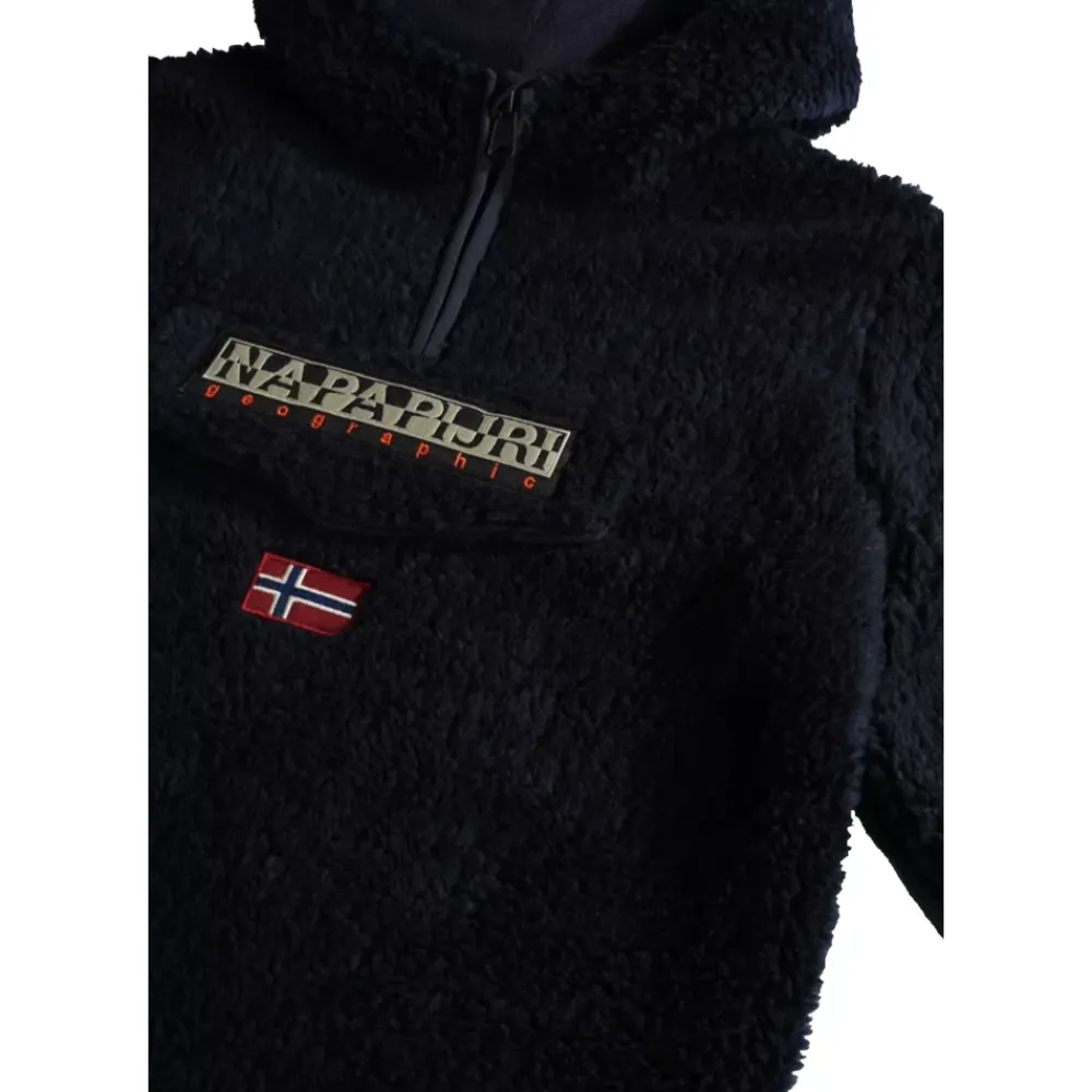 Half-Zip Fleece Hoodie>Napapijri Sale