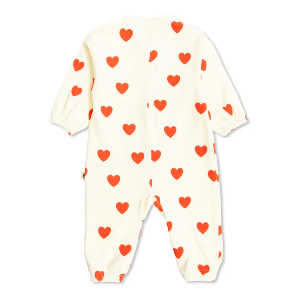 Hearts Velour Jumpsuit>Mini Rodini Clearance
