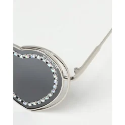 Herzförmige Sonnenbrille mit Strass Kinder><noscript><img width=