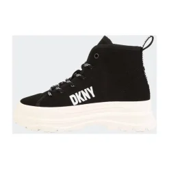 High-Top Canvas Sneakers>DKNY