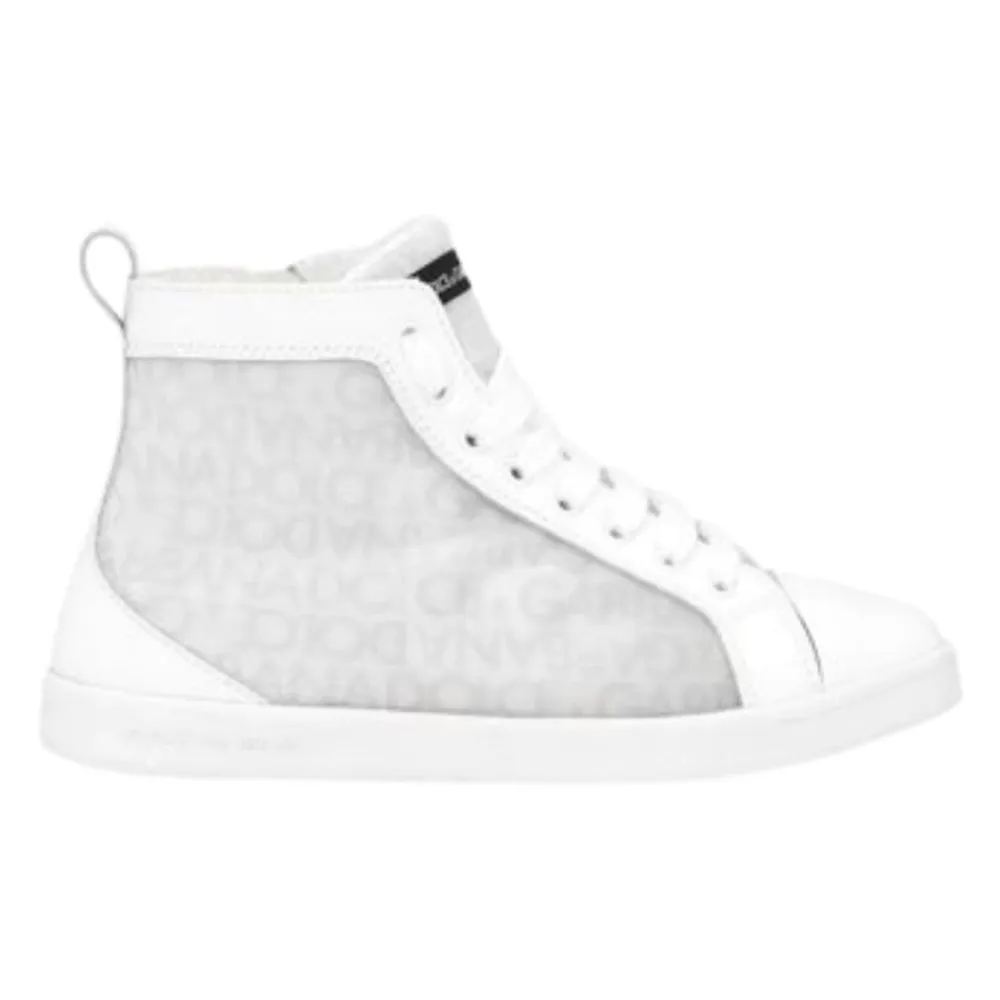 High-Top-Sneakers aus Leder>Dolce & Gabbana