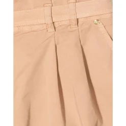 High-Waisted Gürtel Falten Shorts><noscript><img width=