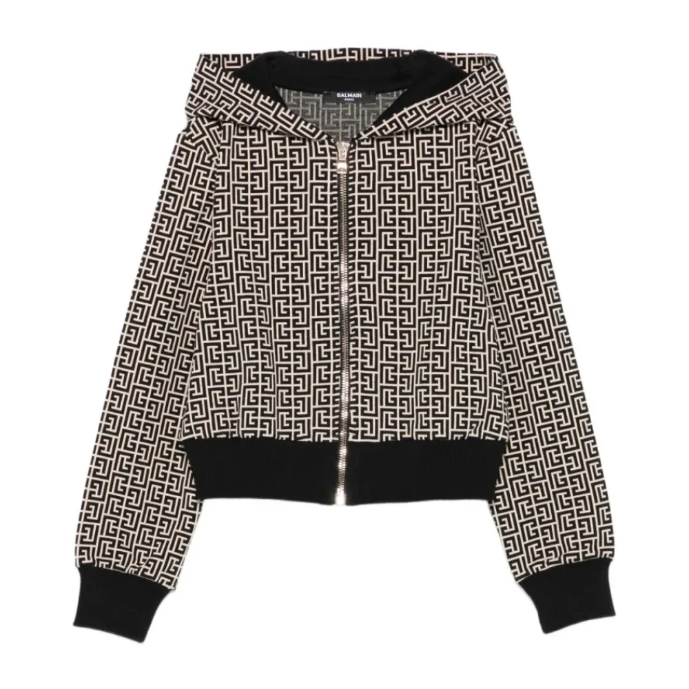 Hoodie mit Allover-Pb-Monogramm-Motiv>Balmain Discount