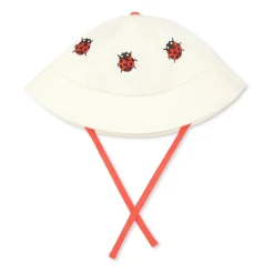 Ivory Baumwollcloche mit Marienkäferstickerei>Mini Rodini Outlet