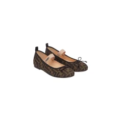 Jacquard Ballerinas mit FF-Logo-Schleife>Fendi New