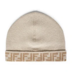 Jacquard Wendbare Woll-Kaschmir-Mütze>Fendi Clearance
