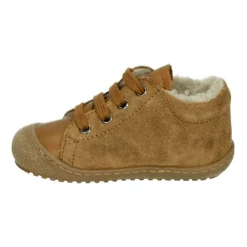 Jungen Leder Sneakers Cognac><noscript><img width=