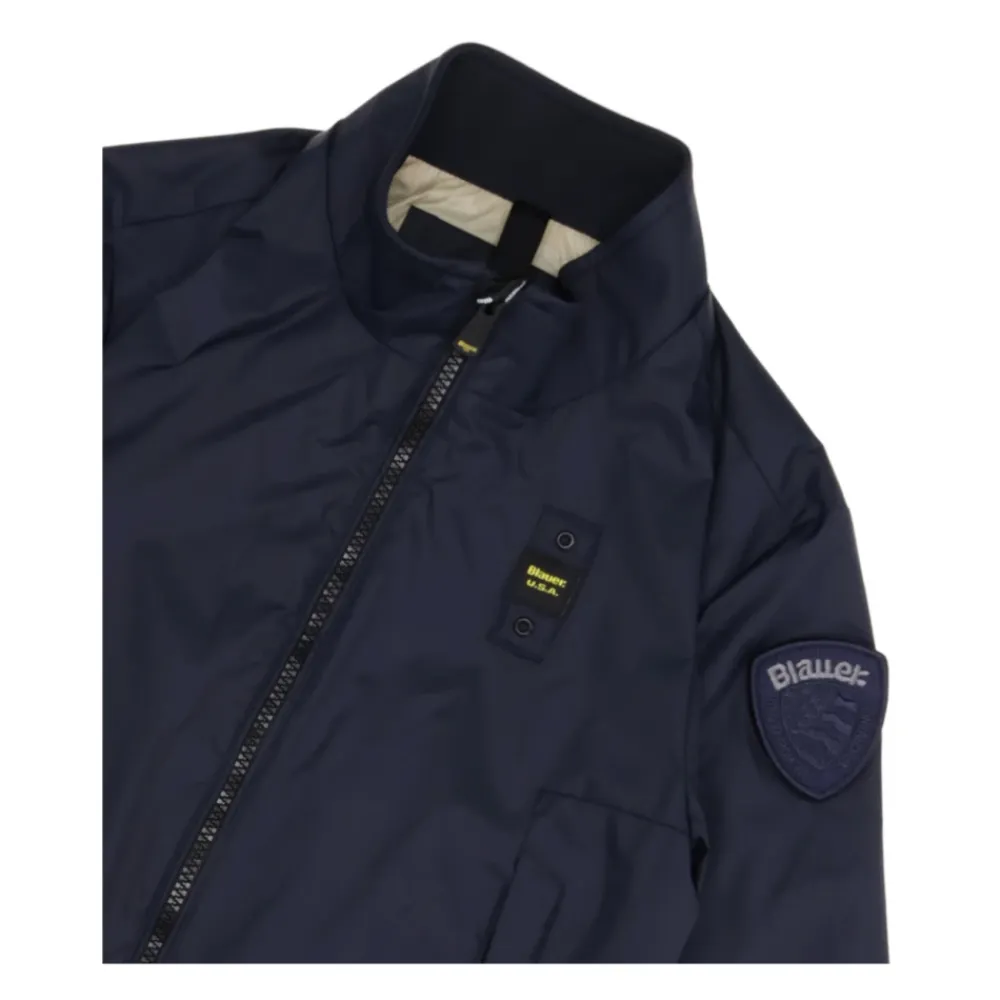 Junior Winddichte Jacke mit Kontrastfutter>Blauer Outlet