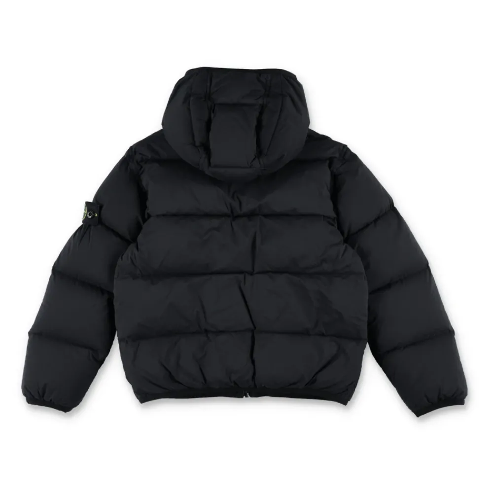 Kapuzen-Daunenjacke mit elastischen Bündchen>Stone Island Hot