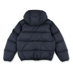 Kapuzen-Daunenjacke mit elastischen Bündchen>Stone Island Hot