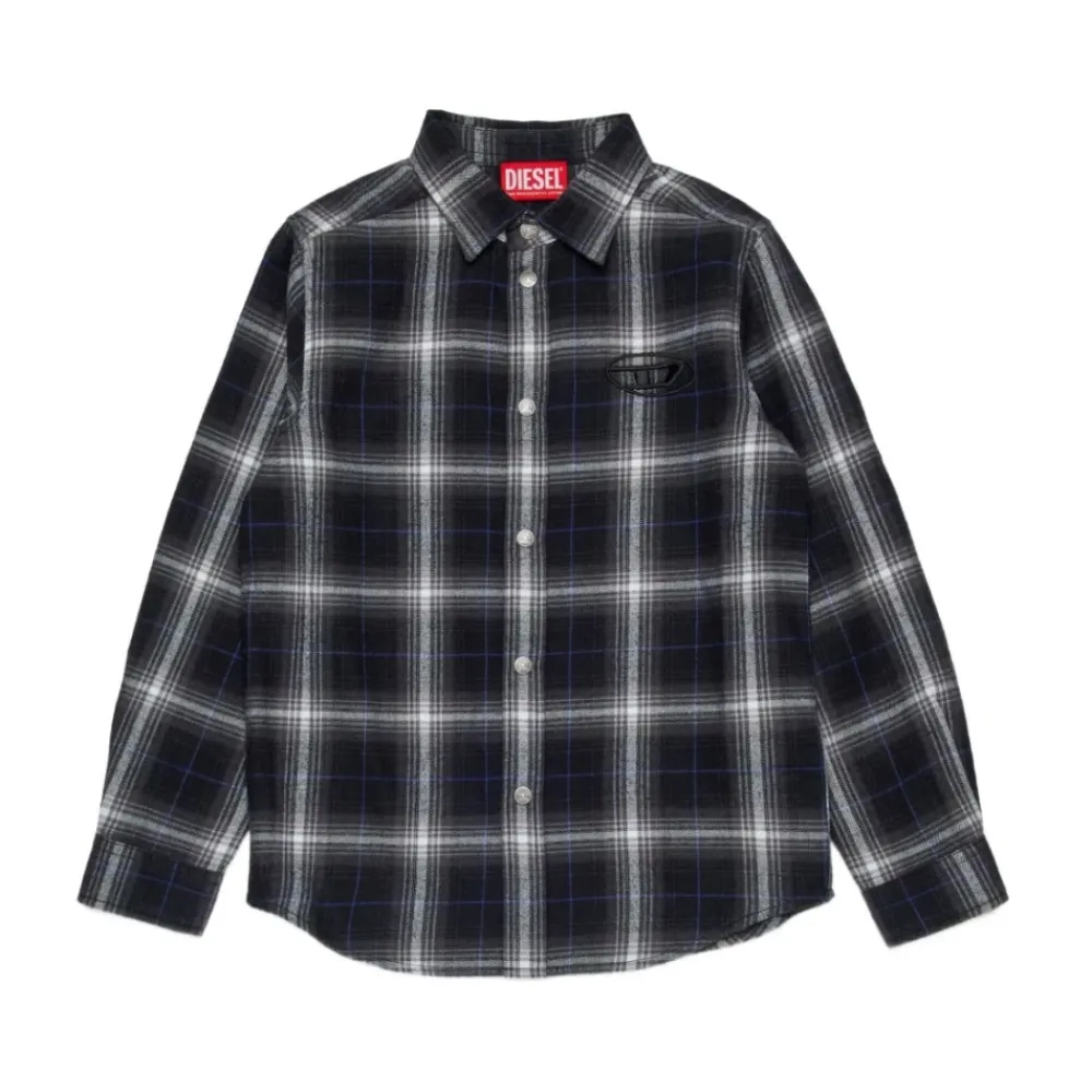 Kariertes Baumwollhemd MultiFarben>Diesel Discount