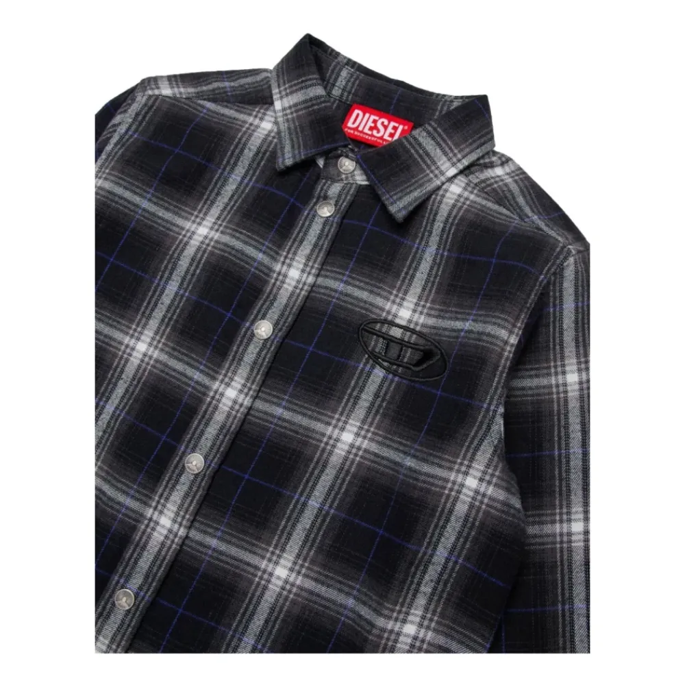 Kariertes Baumwollhemd MultiFarben>Diesel Discount
