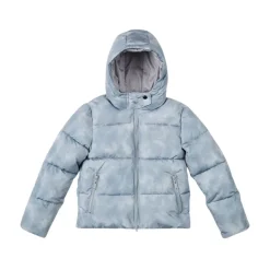 KINDER - Anthrazite Horizontal Gesteppte Jacke mit Kapuze>Iceberg Clearance