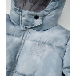 KINDER - Anthrazite Horizontal Gesteppte Jacke mit Kapuze>Iceberg Clearance