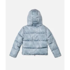 KINDER - Anthrazite Horizontal Gesteppte Jacke mit Kapuze><noscript><img width=
