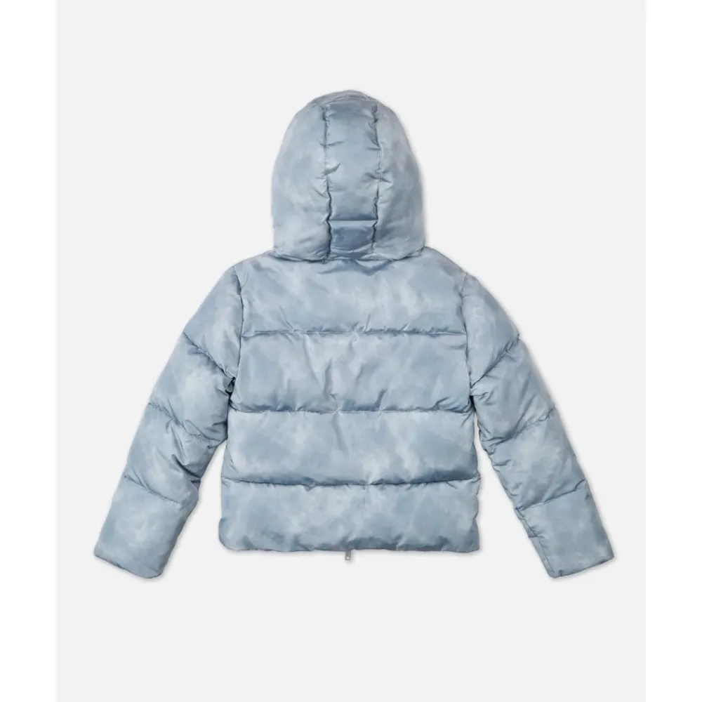 KINDER - Anthrazite Horizontal Gesteppte Jacke mit Kapuze>Iceberg Clearance