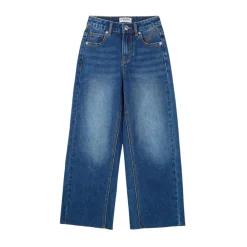 KINDER - Indigo 5-Pocket Wide-Leg-Jeans mit ausgeblichenen Beinen>Iceberg Sale