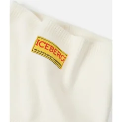 KINDER - Vanille Wollstirnband mit Eisberg-Logo auf gelbem Etikett>Iceberg Hot