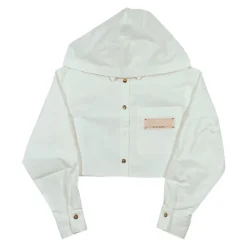 Kinder Butterfarbenes Gekürztes Hemd mit Kapuze>Elisabetta Franchi Sale